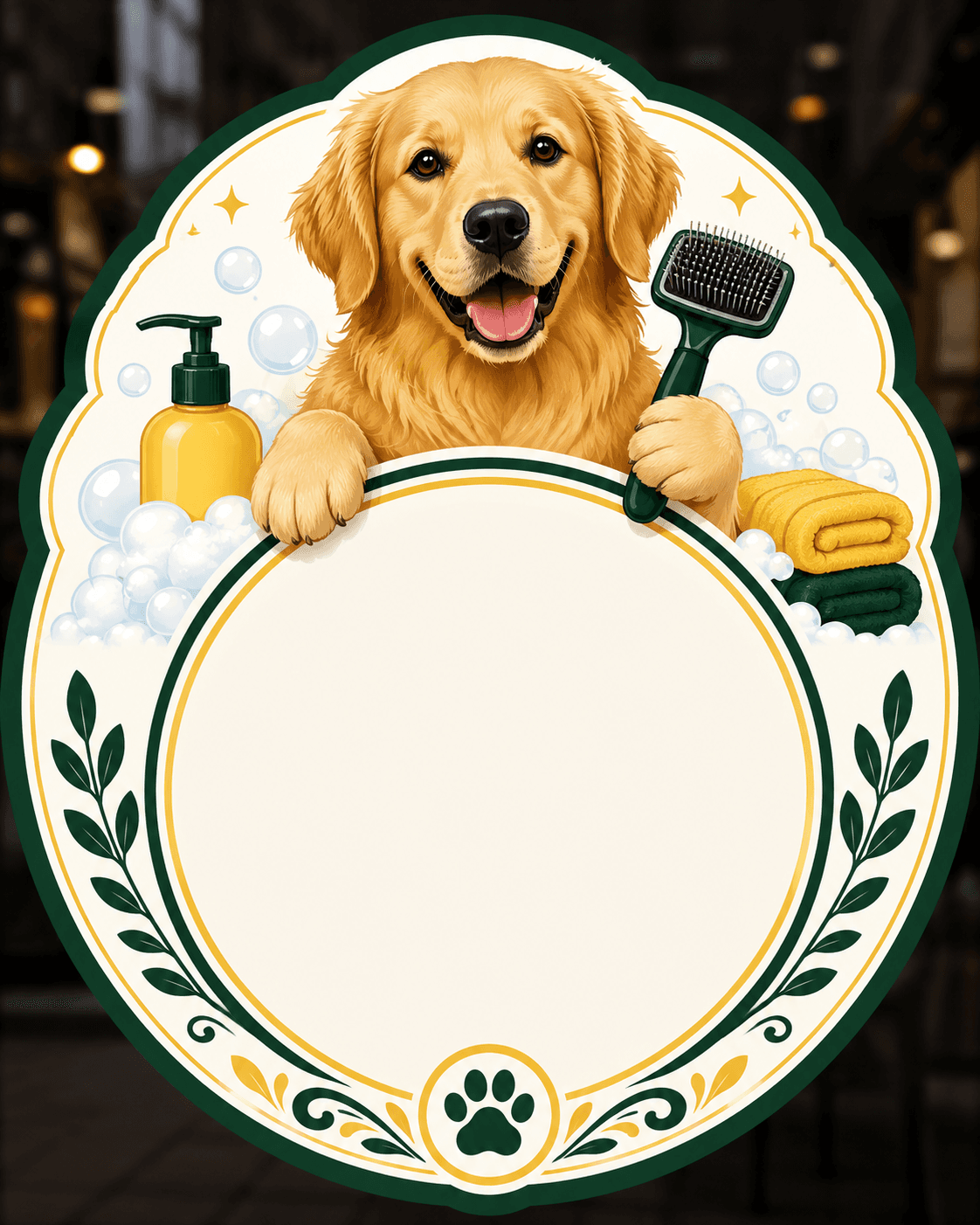 Window sign for Fido & Friends